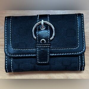 Black Wallet with Silver Buckle